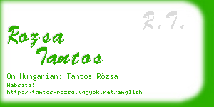 rozsa tantos business card