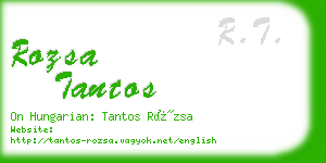 rozsa tantos business card